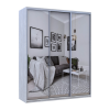 Kleiderschrank Doros City Light Natti Luc Schiebetüren mit Spiegel 225x60x225 (80736532)