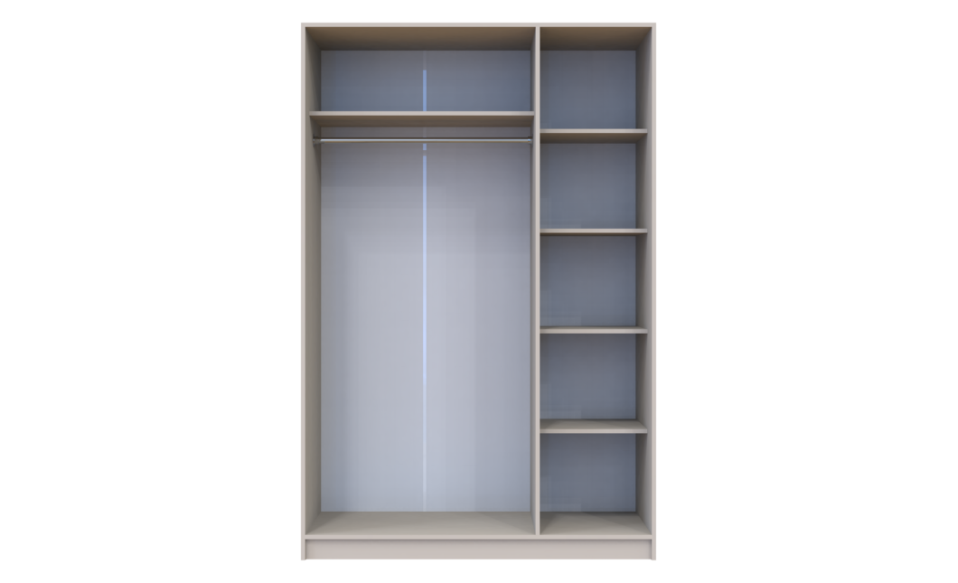 Kleiderschrank Doros Promo mit Drehtüren Kaschmir 3 Türen 135x48x204 (80737669)