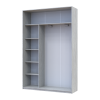Kleiderschrank Doros City Light Natti Luc Schiebetüren mit Spiegel 150x60x225 (80736514)