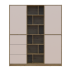 Kleiderschrank Doros Morgan Artisan Eiche/Kaschmir /Schubladen 180x40x210 (44900409)