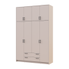 Kleiderschrank Doros Rondi mit Drehtüren mit Oberschrank Kaschmir 4 Türen 160x52x260 (80738488)