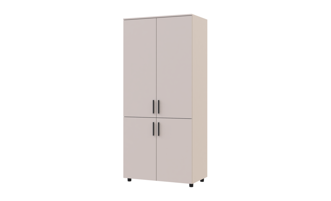 Kleiderschrank Doros Thorn Kaschmir 2 Türen Kleiderstange 90x51,6x200 (44900447)