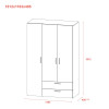 Kleiderschrank Doros Ektor Weiß 3 Türen 116x49,5x180 (80737076)
