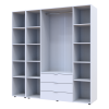 Kleiderschrank Doros Gelar Weiß 4 Türen mit Spiegel 194x49,5x203,4 (42002160)