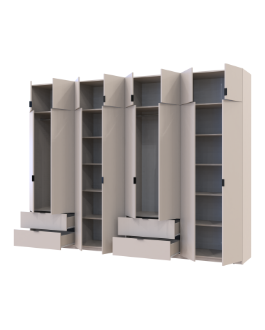 Kleiderschrank-Set Doros Lukas Kaschmir 4+4 Türen 320x50x240 (42005128)