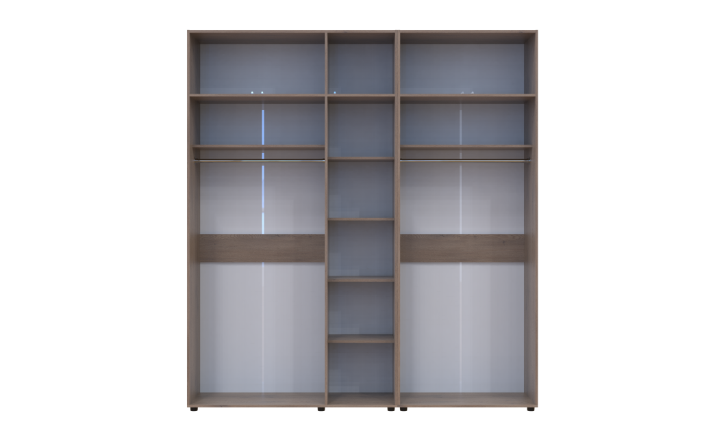 Kleiderschrank mit Aufsatz Doros Kasper Cremona Cannolo 2+3 Türen 225x50x245 (42005525)