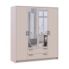 Kleiderschrank Doros Rondi mit Drehtüren mit Spiegel Kaschmir 4 Türen 160x52x195 (80738478)