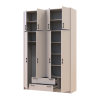 Kleiderschrank Doros Rondi mit Drehtüren mit Oberschrank Kaschmir 4 Türen 160x52x260 (80738488)
