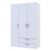 Kleiderschrank Doros Ektor Weiß 3 Türen 116x49,5x180 (80737076)