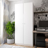 Kleiderschrank Doros Promo mit Drehtüren Weiß mit Böden 2 Türen 90x48x204 (42005100)