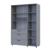 Kleiderschrank Doros Thorn Grau 3 Türen 3 Schubladen Böden 135x51,6x200 (44900490)