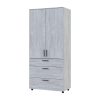 Kleiderschrank Doros Thorn Natti Kiefer 2 Türen 3 Schubladen Kleiderstange 90x51,6x200 (44900433)