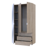 Drehtürenschrank Doros Gelar Sonoma Eiche 2 Türen mit Spiegel 116,5x49,5x203,4 (42002156)