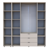 Kleiderschrank Doros Gelar Kaschmir 4 Türen mit Spiegel 194x49,5x203,4 (80737659)