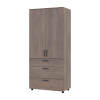 Kleiderschrank Doros Thorn Cremona Cannolo 2 Türen 3 Schubladen Böden 90x51,6x200 (44900430)