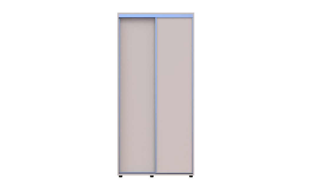 Kleiderschrank Doros Sigma Slim Schiebetüren Kaschmir 2 Türen 100x45x214.4 (42005444)
