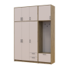 Kleiderschrank Doros Rondi mit Kleiderstange und hohem Oberschrank Artisan Eiche/Kaschmir 3 Türen 181x52x260 (42005288)