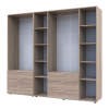 Kleiderschrank Doros Gelar Set mit Drehtüren Sonoma Eiche 2+4 Türen 232,5x49,5x203,4 (42002118)