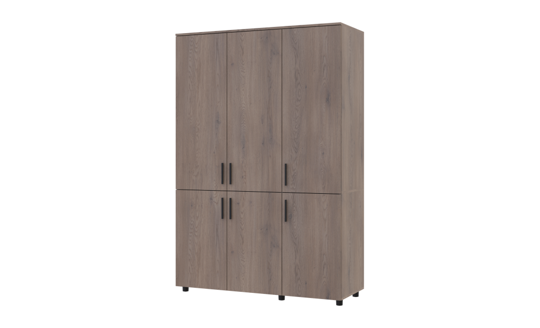 Kleiderschrank Doros Thorn Cremona Cannolo 3 Türen Böden 135x51,6x200 (44900476)