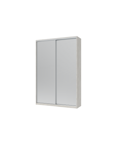 Kleiderschrank Doros City Light Schiebetüren Weißeiche mit Spiegel 150x45x225 (42002059)
