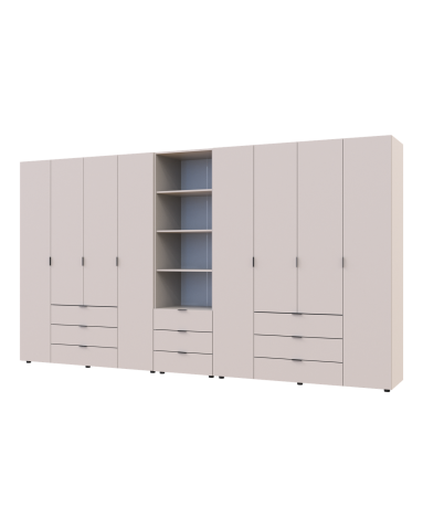 Kleiderschrank Doros Gelar Kaschmir 4+4 Türen Säulenschrank 370x49,5x203,4 (42005179)