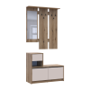 Vorraum Bela Eiche Evok / Kaschmir 1 Spanplatte / 1 Spiegel 100×40×210 (44900411)