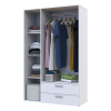 Kleiderschrank Doros Ektor Weiß 3 Türen 116x49,5x180 (80737076)