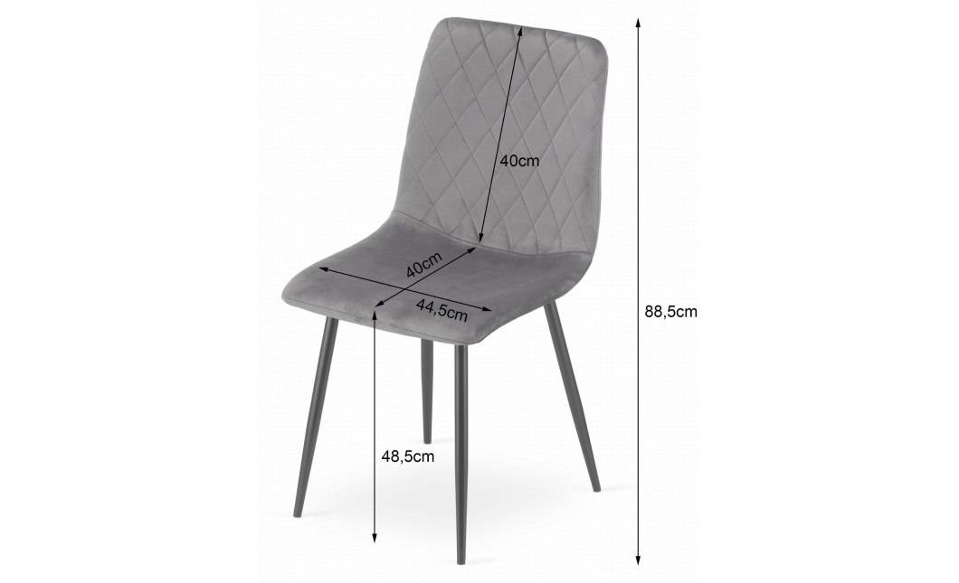Stuhl TURIN Samt Beige/Schwarze Beine (10038701)