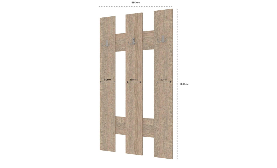 Wandpaneel Doros N1 Sonoma Eiche 65x3,2x115 (41510009)