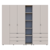Kleiderschrank Doros Gelar Kaschmir 2+3 Türen mit offenem Regal 231,9x49,5x203,4 (80737650)