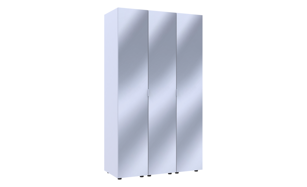 Kleiderschrank Set Doros Gelar Weiß mit 3 Spiegeln 117x49,5x203,4 (42002166)