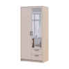 Kleiderschrank Doros Rondi mit Drehtüren mit Spiegel Kaschmir 2 Türen 82x52x195 (80738468)