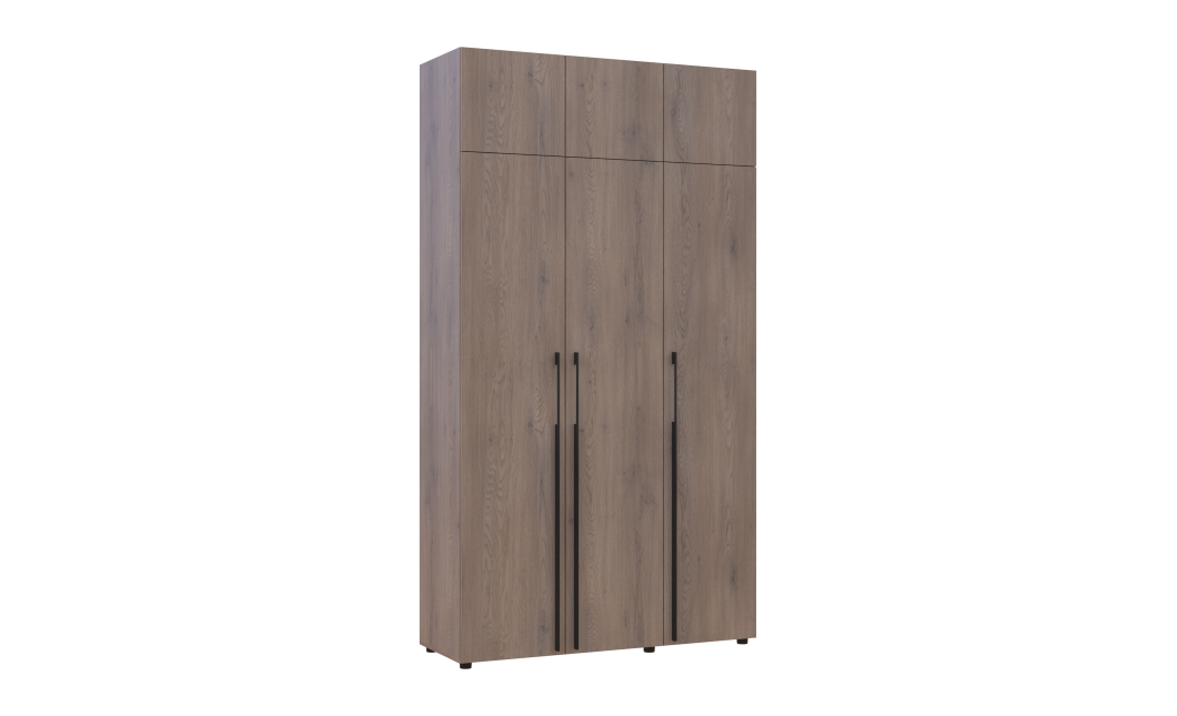 Kleiderschrank mit Aufsatz Doros Kasper Cremona Cannolo 3 Türen 135x50x245 (42005521)