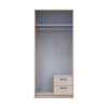 Kleiderschrank Doros Rondi mit Drehtüren mit Spiegel Kaschmir 2 Türen 82x52x195 (80738468)