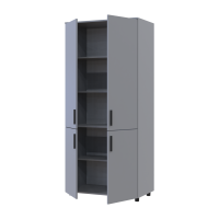 Kleiderschrank Doros Thorn Grau 2 Türen Böden 90x51,6x200 (44900440)
