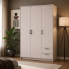 Kleiderschrank Doros Rondi mit Drehtüren Kaschmir 3 Türen 121x52x195 (80738472)