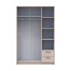 Kleiderschrank Doros Rondi mit Drehtüren mit Spiegel Kaschmir 3 Türen 121x52x195 (80738473)