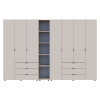 Kleiderschrank Doros Gelar Kaschmir 3+4 Türen mit offenem Regal 309,4x49,5x203,4 (80737653)