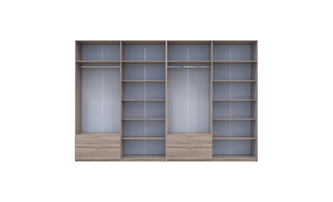 Kleiderschrank Doros Lukas Sonoma Eiche 4+4 Türen 360x50x240 (42005143)