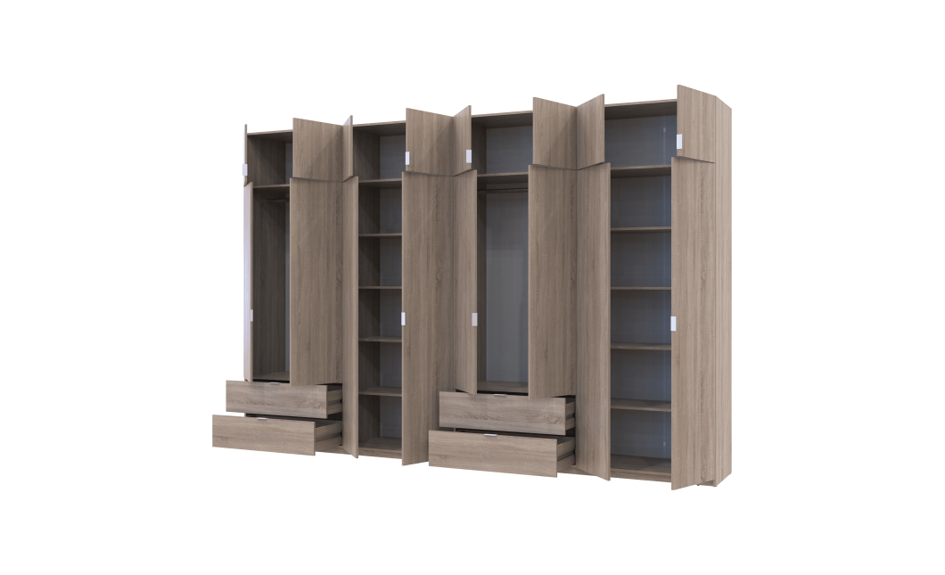 Kleiderschrank Doros Lukas Sonoma Eiche 4+4 Türen 360x50x240 (42005143)