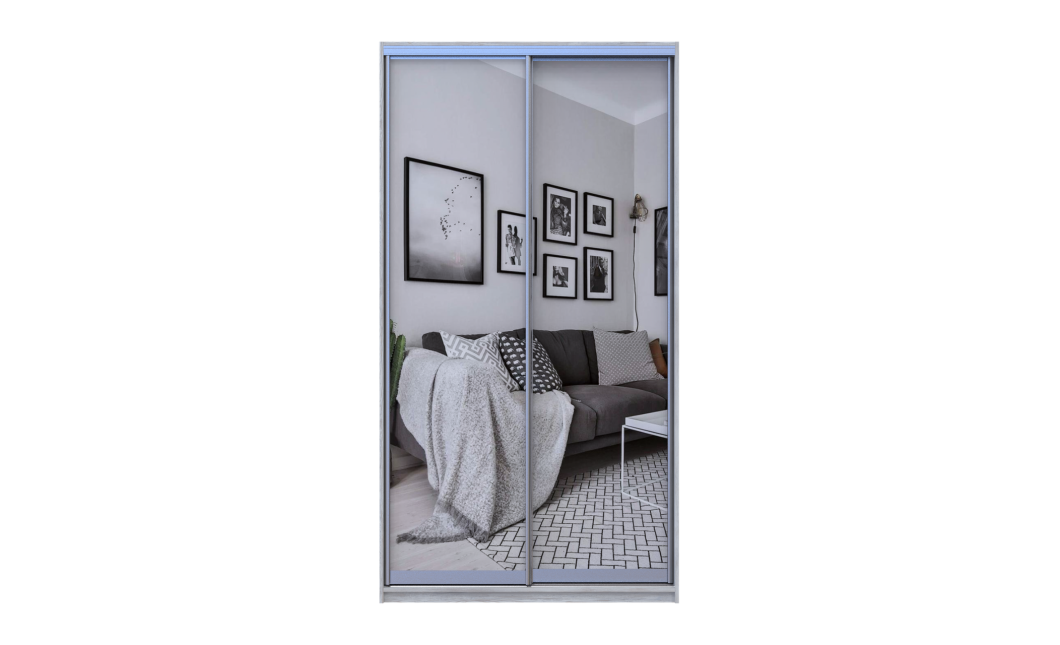 Kleiderschrank Doros City Light Natti Luc Schiebetüren mit Spiegel 150x45x225 (80736516)