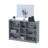 Schuhschrank Doros Kassel mit Spiegel Grau 5 Türen 159×40×110 (42005511)