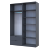 Kleiderschrank Doros Lukas mit Drehtüren Graphitgrau 160x50x240 (80736287)