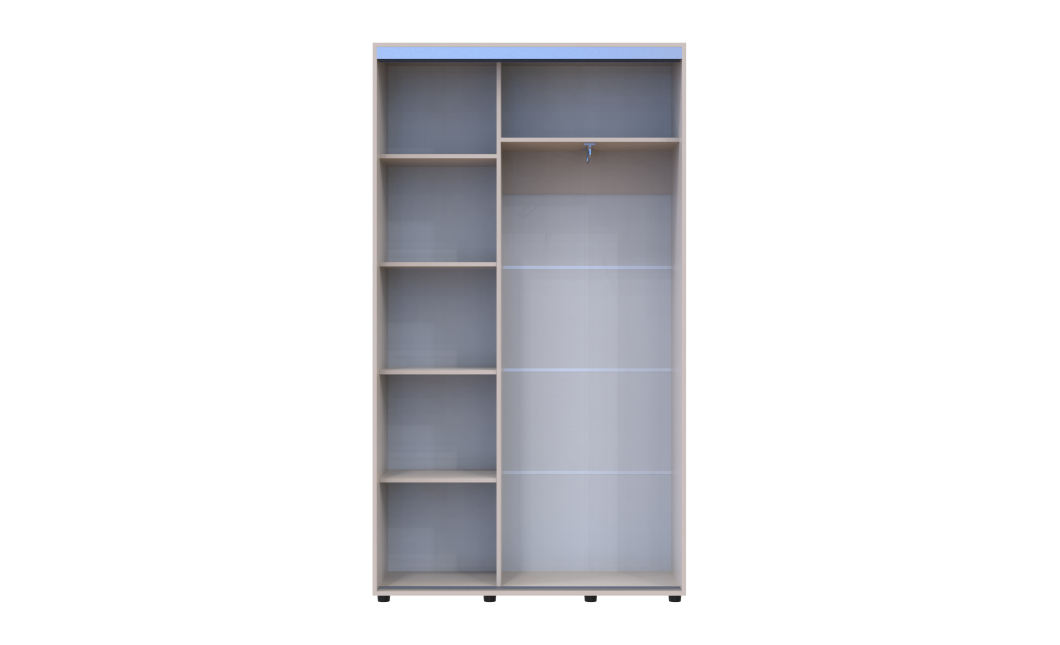 Kleiderschrank Doros Sigma Slim Schiebetüren Kaschmir 2 Türen 120x45x214.4 (42005446)