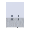 Kleiderschrank Doros Thorn Natti Kiefer/Weiß 3 Türen Böden 135x51,6x200 (44900508)