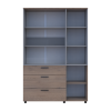 Kleiderschrank Doros Thorn Cremona Cannolo/Grau 3 Türen 3 Schubladen Böden 135x51,6x200 (44900506)