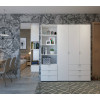 Kleiderschrank Doros Gelar Weiß 3 Türen Säulenschrank 176,2x49,5x203,4 (42005163)