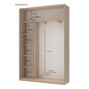 Kleiderschrank Doros City Light Schiebetüren Sonoma Eiche mit Spiegel 150x45x225 (42002038)