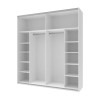 Kleiderschrank Doros G-Caiser Schiebetüren Weiß/Ewok Eiche Graphit 2 Türen 220x60x240 (44900390)