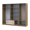 Drehtürenschrank Doros Rondi mit Kleiderstange Artisan Eiche/Kaschmir 4 Türen 220x52x195 (42005292)